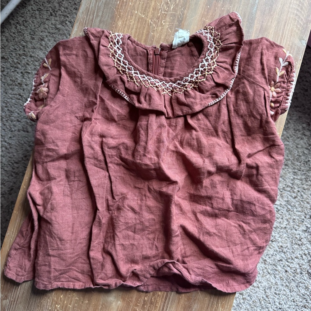 Apolina Blouse with Embroidered Details